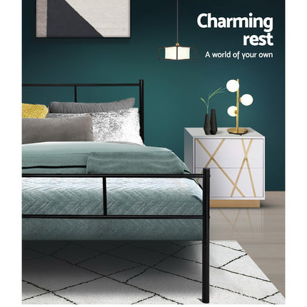 Artiss Bed Frame Double Metal Bed Frame SOL.