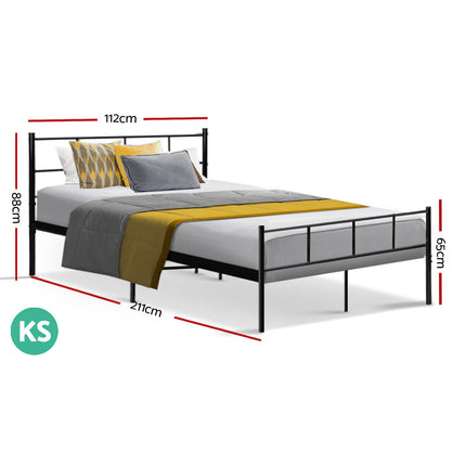 Artiss Bed Frame King Single Metal Bed Frame SOL.