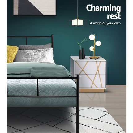 Artiss Bed Frame King Single Metal Bed Frame SOL.