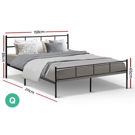 Artiss Bed Frame Queen Metal Bed Frame SOL.