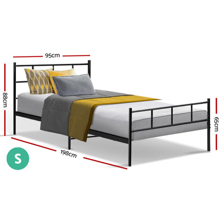 Artiss Bed Frame Single Metal Bed Frame SOL.