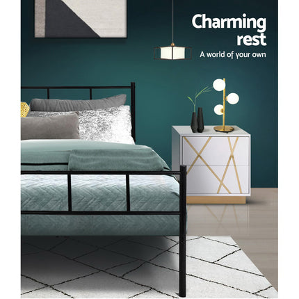Artiss Bed Frame Single Metal Bed Frame SOL.
