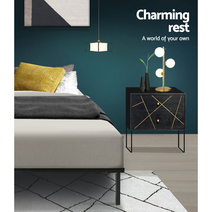 Artiss Bed Frame Double Size Metal Bed Frame TED.