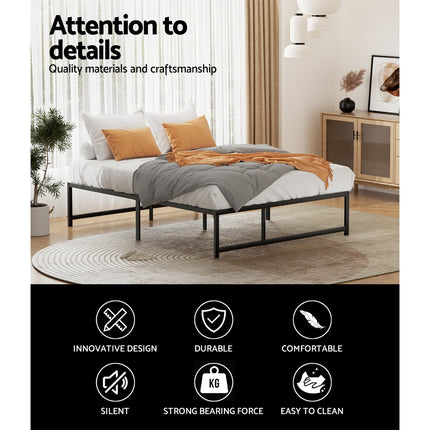 Artiss Bed Frame Double Size Metal Bed Frame TINO.