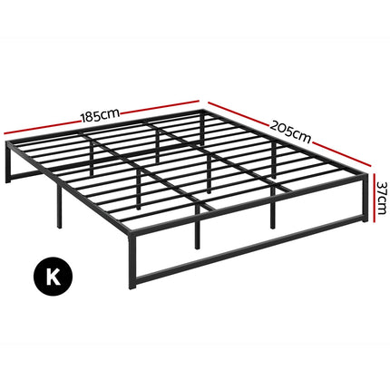 Artiss Bed Frame King Size Metal Bed Frame TINO.