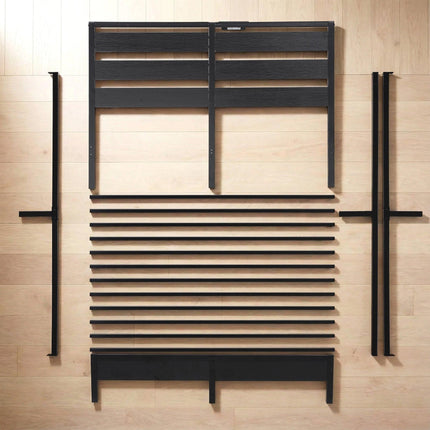 Artiss Bed Frame Double Size LED Metal Bed Base with Charging Station.