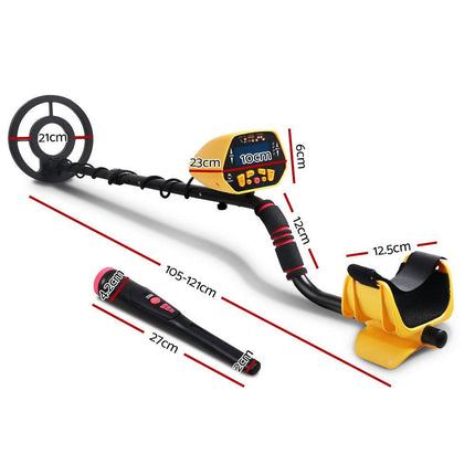 Metal Detector 180MM Deep Sensitive Waterproof Pinpointer Treasure Hunter Yellow.