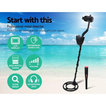 Metal Detector 220MM Deep Sensitive Waterproof Pinpointer Treasure Hunter.