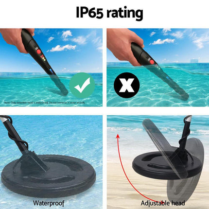 Metal Detector 220MM Deep Sensitive Waterproof Pinpointer Treasure Hunter.