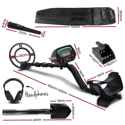 Metal Detector 220MM Deep Sensitive Waterproof Pinpointer Treasure Hunter Shovel.