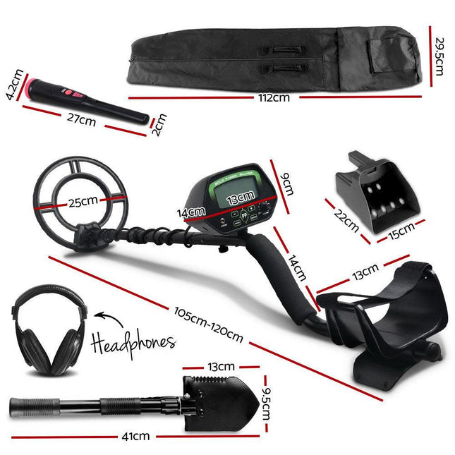 Metal Detector 220MM Deep Sensitive Waterproof Pinpointer Treasure Hunter Shovel.