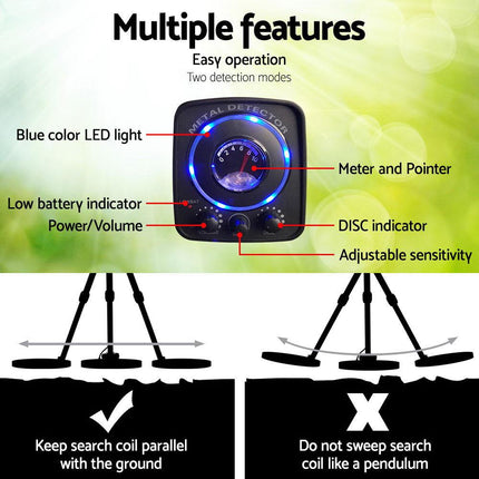 Metal Detector 160MM Deep Sensitive Waterproof Pinpointer Treasure Hunter.