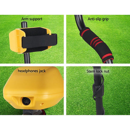 Metal Detector 180MM Deep Sensitive Waterproof Treasure Hunter Gold Digger Yellow.