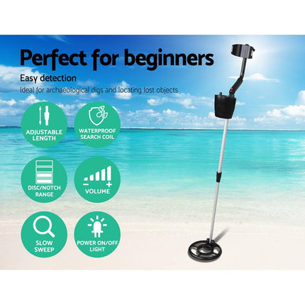 Metal Detector 180MM Deep Sensitive Waterproof Treasure Hunter Gold Digger Black.
