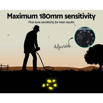 Metal Detector 180MM Deep Sensitive Waterproof Treasure Hunter Gold Digger Black.