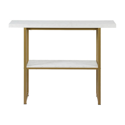 Artiss Console Table Marble Effect White&Gold.
