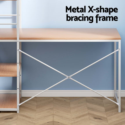 Artiss Computer Desk Shelf Oak 120CM.