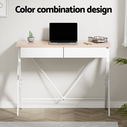 Artiss Computer Desk Drawer Oak 100CM.