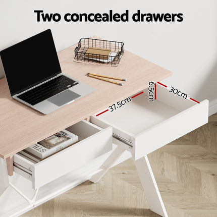Artiss Computer Desk Drawer Oak 100CM.