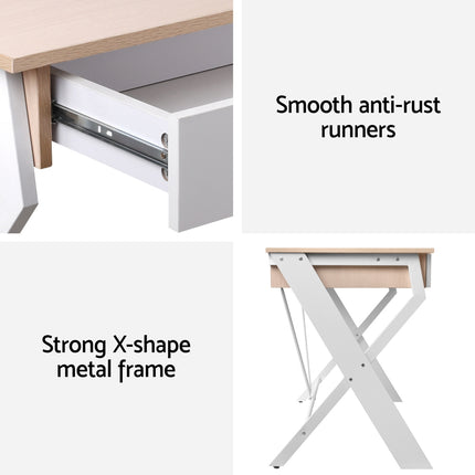 Artiss Computer Desk Drawer Oak 100CM.