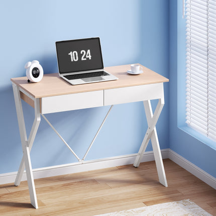 Artiss Computer Desk Drawer Oak 100CM.