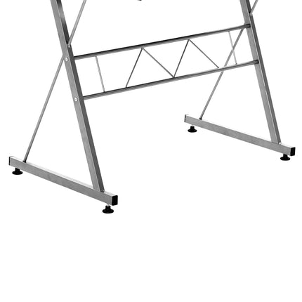 Artiss Computer Desk L-Shape Keyboard Tray Shelf White.