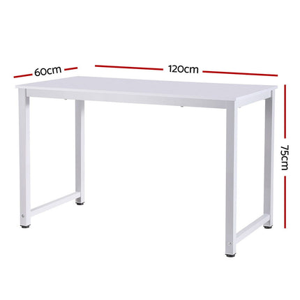 Artiss Computer Desk Home Office Study Table White 120CM.