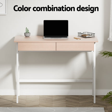 Artiss Computer Desk Drawer Cabinet Oak 100CM.