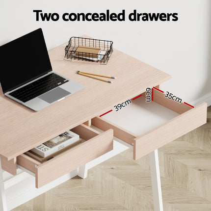 Artiss Computer Desk Drawer Cabinet Oak 100CM.