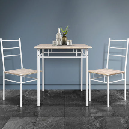 Artiss Dining Table And Chairs Set fo 3 Oak.