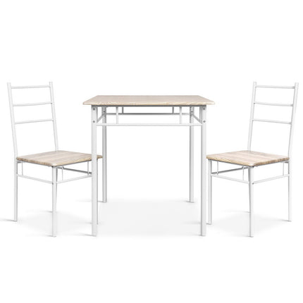 Artiss Dining Table And Chairs Set fo 3 Oak.
