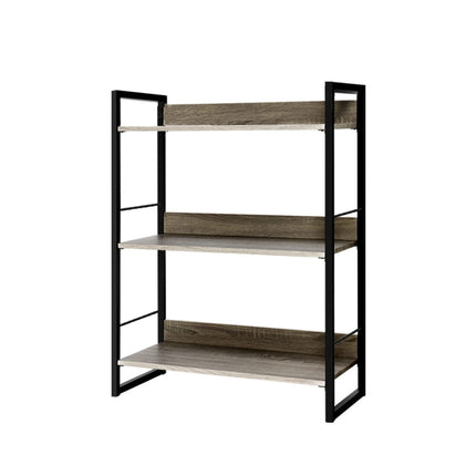 Artiss Bookshelf 3 Tiers - NOE Black and Oak.