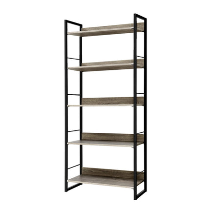 Artiss Bookshelf 5 Tiers - NOE Black and Oak.