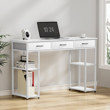 Artiss Computer Desk Drawer Shelves Study Table 120CM White.