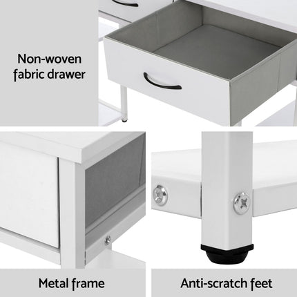 Artiss Computer Desk Drawer Shelves Study Table 120CM White.