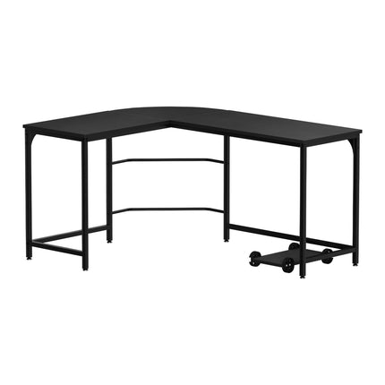 Artiss Computer Desk L-Shape CPU Stand Black 147CM.