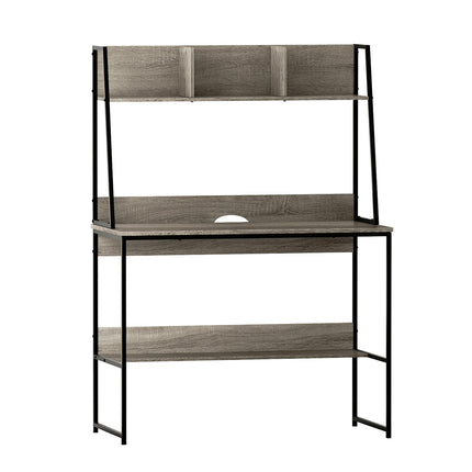 Artiss Computer Desk Bookshelf Storage Grey 100CM.