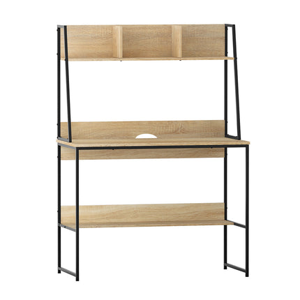 Artiss Computer Desk Bookshelf Storage 100CM Oak.