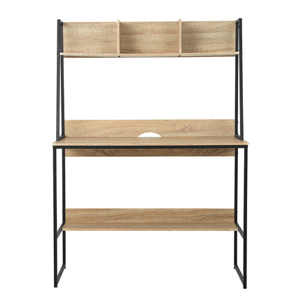 Artiss Computer Desk Bookshelf Storage 100CM Oak.