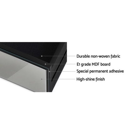 Artiss Bedside Table 3 Drawers Mirrored - PRESIA Silver.