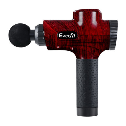 Everfit Massage Gun 30 Speed 6 Heads Vibration Muscle Massager Chargeable Red.