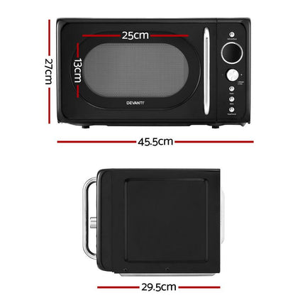 Devanti 20L Microwave Oven 700W Black.