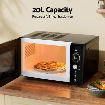 Devanti 20L Microwave Oven 700W Black.