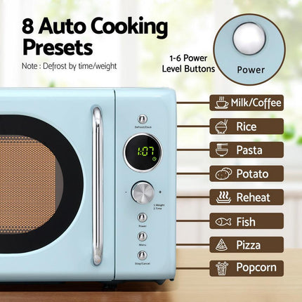 Devanti 20L Microwave Oven 800W Blue.