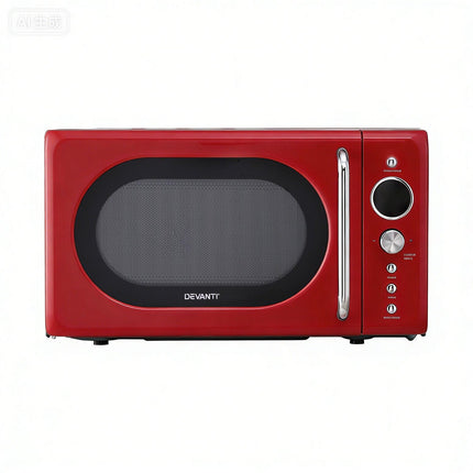 Devanti 20L Microwave Oven 700W Red.