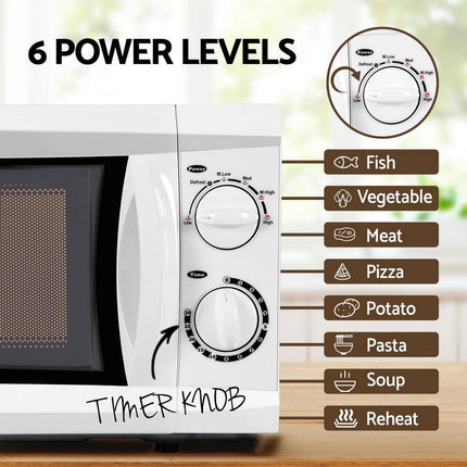 Devanti 20L Microwave Oven 800W White.