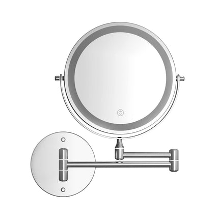 Embellir Extendable Makeup Mirror 10X Magnifying Double-Sided Bathroom Silver.