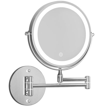 Embellir Extendable Makeup Mirror 10X Magnifying Double-Sided Bathroom Silver.