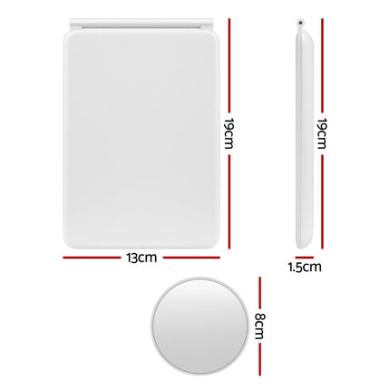 Embellir Portable Travel Makeup Mirror Rechargeable Makeup Mirror with Lights 10x Magnifier White.