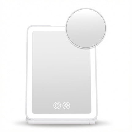 Embellir Portable Travel Makeup Mirror Rechargeable Makeup Mirror with Lights 10x Magnifier White.